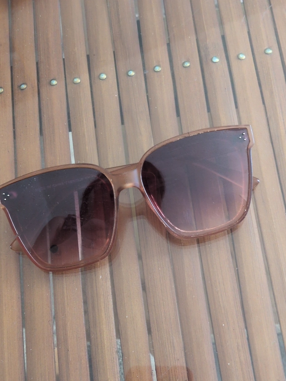 Brown Oversized Square Women's Sunglasses